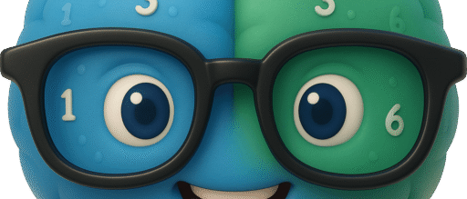 Colorful cartoon brain mascot with glasses, smiling, representing creativity, intelligence, and innovation at Brilliant Supply Chain.